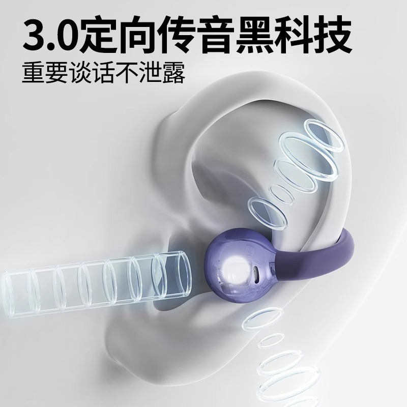 柏林音效新款无线蓝牙耳机耳夹式骨传导不入耳超长续航运动男女用|undefined