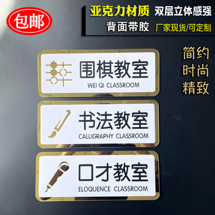 Creative Art School Training Class Doorplate Drum Set Guzheng Calligraphy Guitar Vocal Go Classroom Summer Class