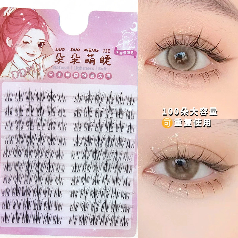 Capacious self-adhesive false eyelashes for eyelashes