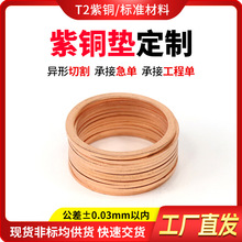 T2紫铜垫片无磁性耐腐蚀紫铜平垫片耐高压耐高温紫铜法兰密封垫片
