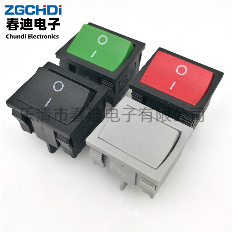 供应船型开关KCD5两档四脚无灯 翘班开关尺寸21*24mm铜脚