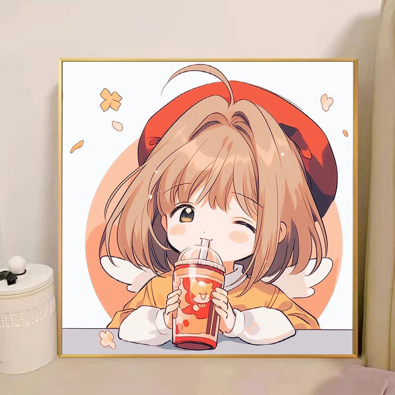 宮崎駿デジタル油絵DIY手描きぬりえ夏目友人帳ポニョ二次元アクリル画インスタ風|undefined
