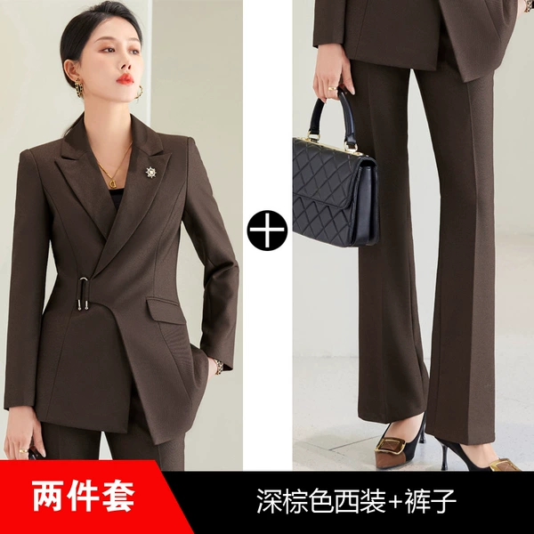 Brown classic suit jacket, trousers