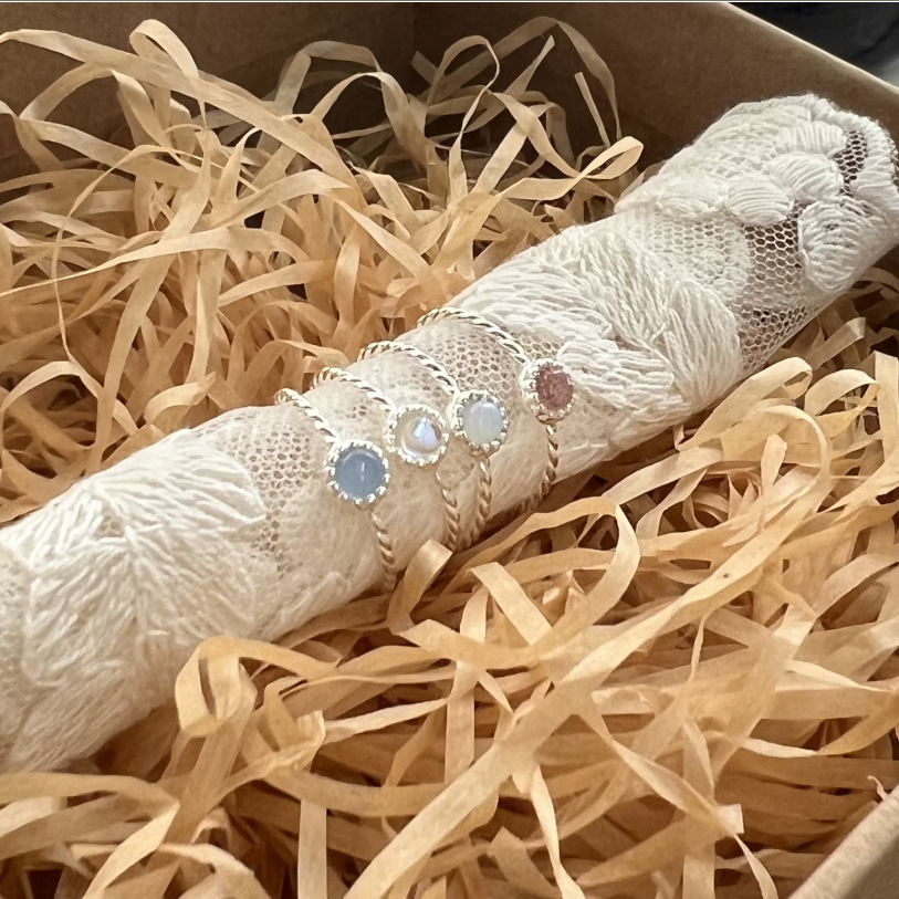 5g Weight Crystal Inlay Material Rings Classification 925 Sterling Silver Crystal Round Rings