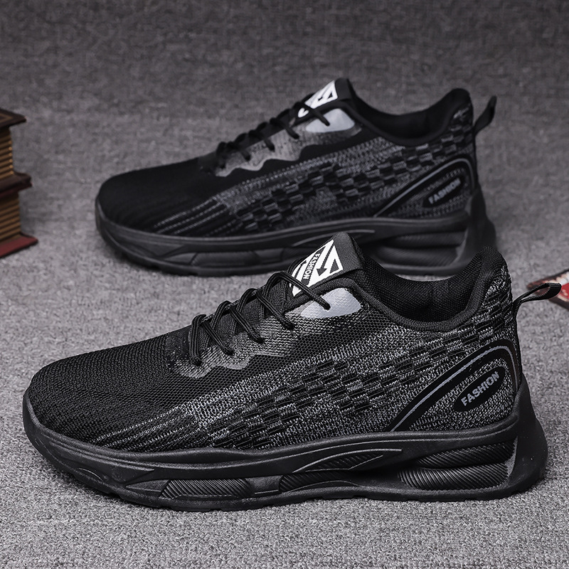 Zapatos deportivos transpirables de malla con cordones para jóvenes de moda para hombres Zapatos casuales para correr al aire libre de tendencia juvenil coreana