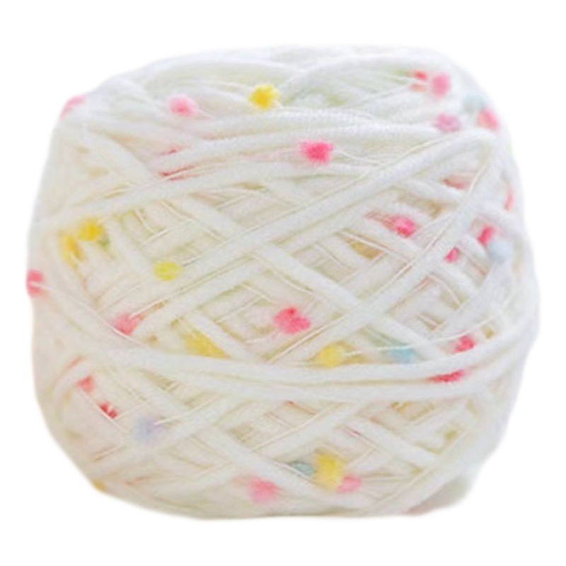 Directo de fábrica bricolaje bufanda hilo mano bricolaje bufanda tejida color de frijol mano línea mezclada leche algodón palo puntada