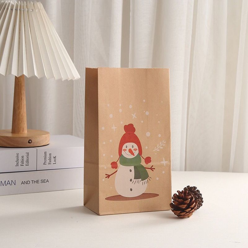 食品袋地色クリスマスクラフト紙袋紙袋平安夜ギフト包装袋ギフト袋メーカー卸売り|undefined