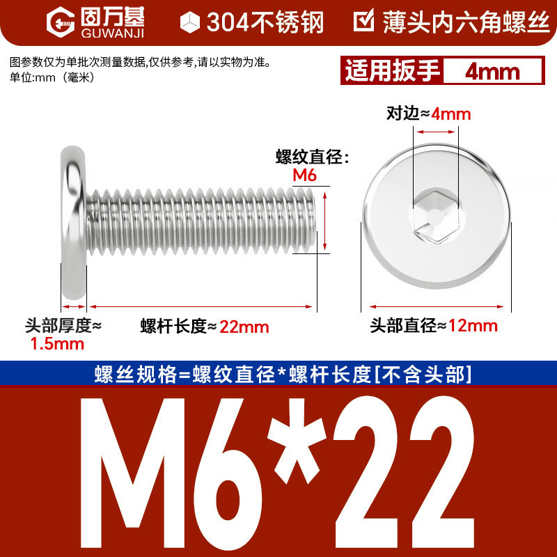 304 M6*22