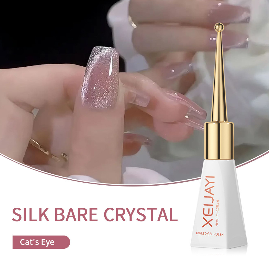 2023 nuevo otoño y el invierno de Internet celebridad popular seda desnuda cristal ojo de gato fototerapia esmalte de uñas salón de uñas