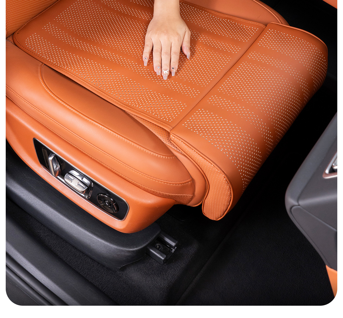 25 New Models of All-Season Seat Cushions with Integrated Seat Extension Support, Comfortable and Breathable, Extended Car Leg Rest Seat Cushion