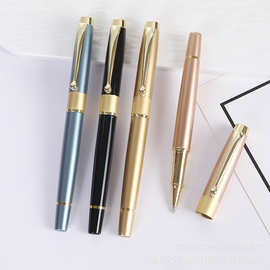 批发金色签字笔 男女士商务金属签字笔印刷logo中性笔黑色宝珠笔