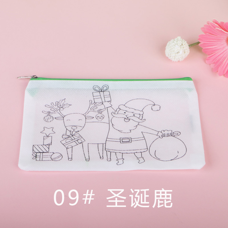 BBY不織布落書きペンケースセットTIEB漫画DIYペイント子供入学祝いパーティー塗り絵バッグCPCE|undefined