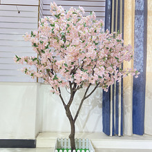 仿真樱花树大型落地景观海棠花苹果花梨花室内高的植物粉色许愿树
