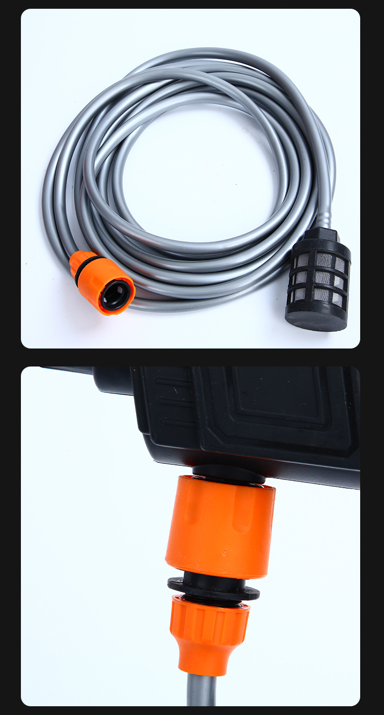 High pressure water gun household small automatic car washing gun wireless car washing machine rechargeable portable car washing water gun wholesale