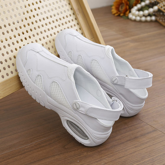 49 yards work nurse shoes women's soft bottom breathable not tired feet comfortable deodorant non-slip flat bottom medical shoes cross border