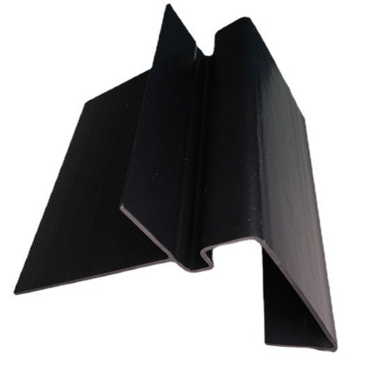 浙江工厂工程项目非规则挤出塑料制品PVC硬质挤出黑色异形型材