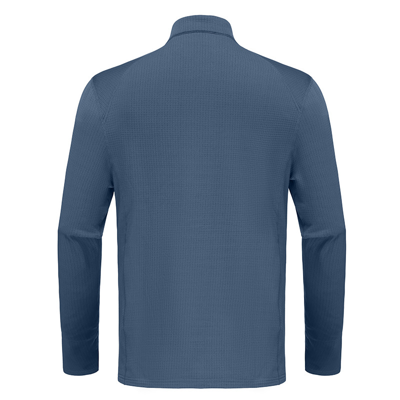 Nueva chaqueta de cuello alto para hombre al aire libre suéter casual de color sólido cardigan con cremallera chaqueta deportiva de lana para correr