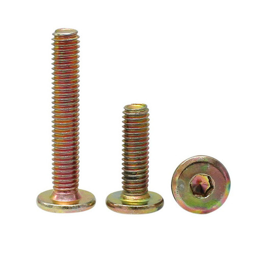 M6 inner hexagonal chamfer screws factory wholesale color zinc crib sofa chair furniture flat head screws