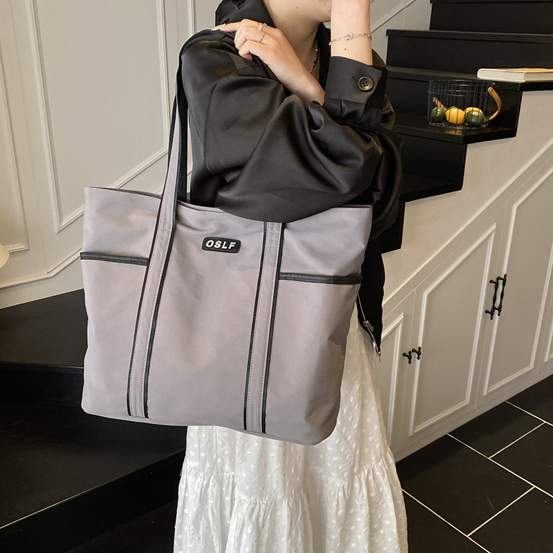 Nuevo bolso Tote para mujer simple y ligero yoga deporte y ocio bolso lulu bolso de hombro de gran capacidad transfronterizo