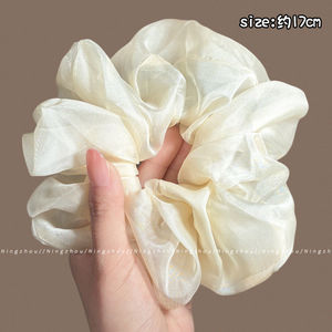 2026 nuevo estilo coreano super grande anillo de pelo intestino grande niñas de alto nivel de sensación de cabello de flores cuerdas de cabello de cordón de goma adornos para el cabello