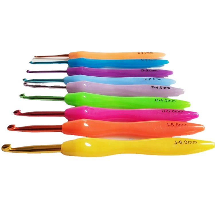 Новый Candy Color Шерсть Вязание Крючком Нескользящий Вязаный Свитер Палка Вязание Крючком Конфеты Цвет Пластиковый Крючком