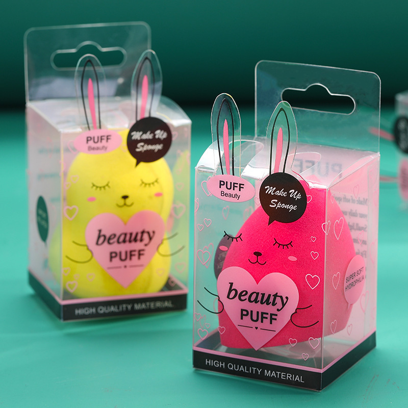 Huevo de belleza hidrofílico sin látex, empaquetado individualmente, polvo húmedo y seco que no comida, esponja de maquillaje, configuración de maquillaje al por mayor