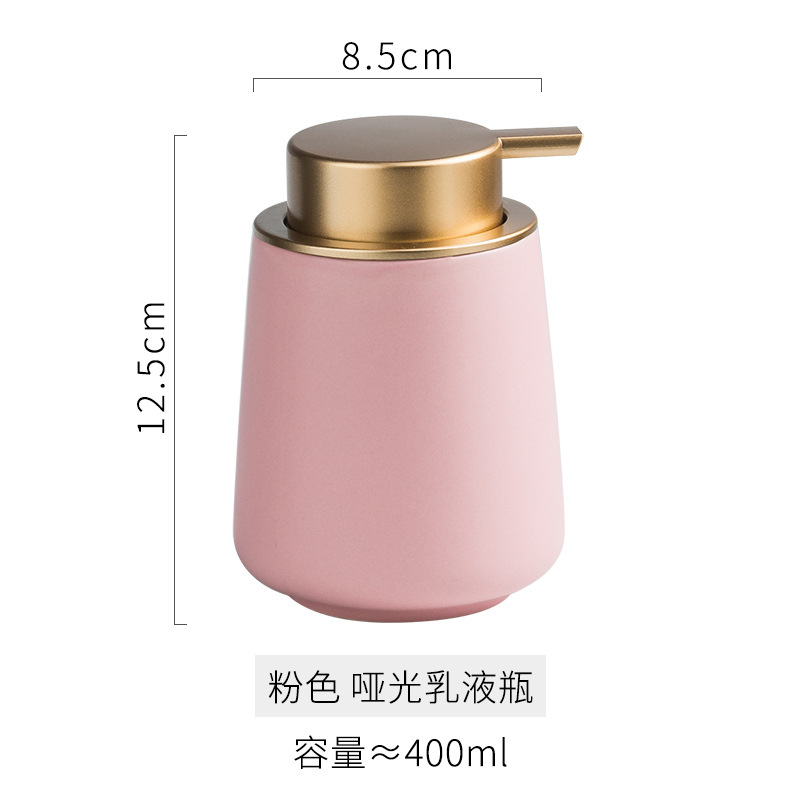 Loción de cerámica sub-botella de alta gama botella de prensa desinfectante de manos Gel de ducha Champú desinfectante desechable botella de hotel