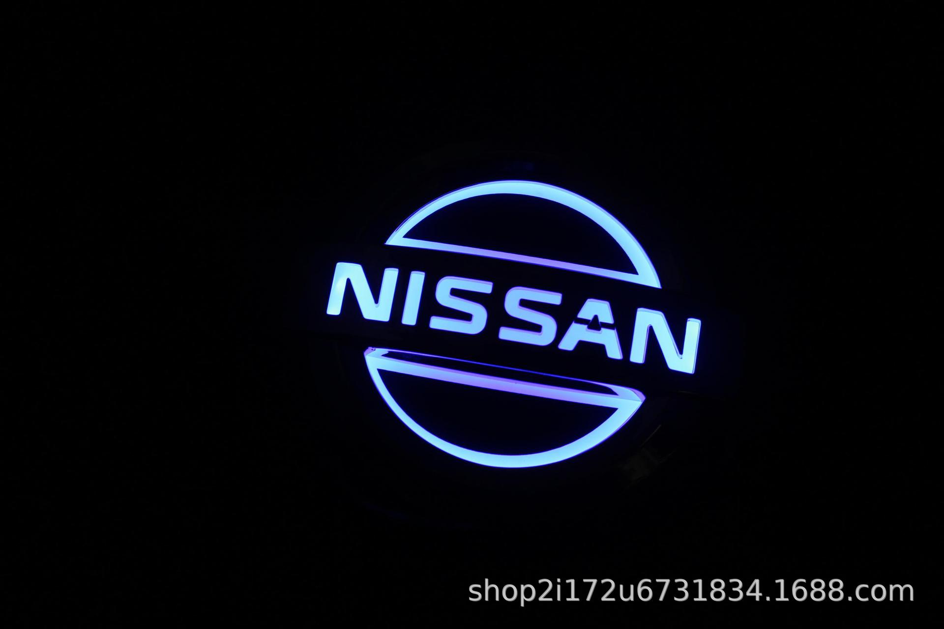 Suitable for 5D Nissan Car Logo Light-Up Led Rear Emblem Lights for X-Trail, Patrol, Tiida, Livina, and Duke
