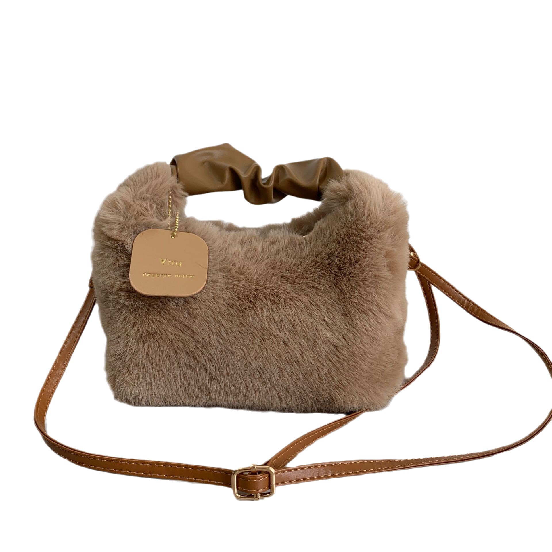 Bolsos de felpa, bolsos de mujer, bolsos de otoño e invierno, bolsos de mensajero, bolsos de marca, bolsos de pelo de mensajero de mano de todo fósforo de moda