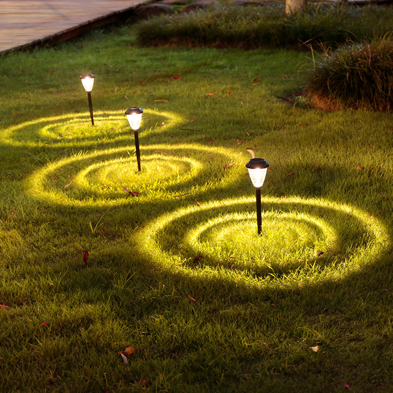 Nueva lámpara de césped solar al aire libre carretera Parque Jardín lámpara tierra enchufe apertura proyección jardín lámpara paisaje