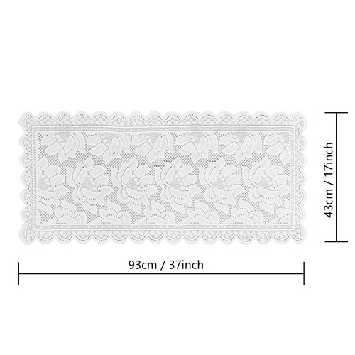 French floral lace table flag, Nordic white dining tablecloth decor, coffee table TV stand cover, decorative tablecloth cross-border