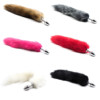Factory wholesale background artificial wool tail sex products women's appliance metal fox feathers flirting toys