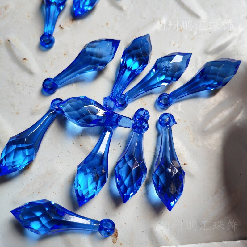 Indian wind cone pendant 15 × 46mm acrylic ring hole hanging beads curtain luggage decorative beads DIY vase pendant