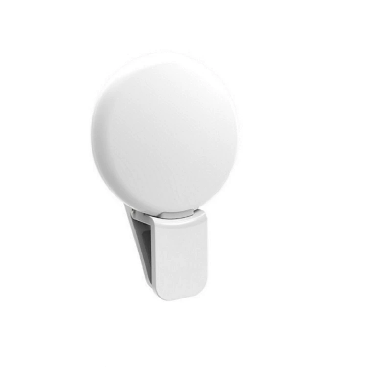 Mobile phone LED fill light clip-on, adjustable brightness, USB rechargeable, ABS/PC