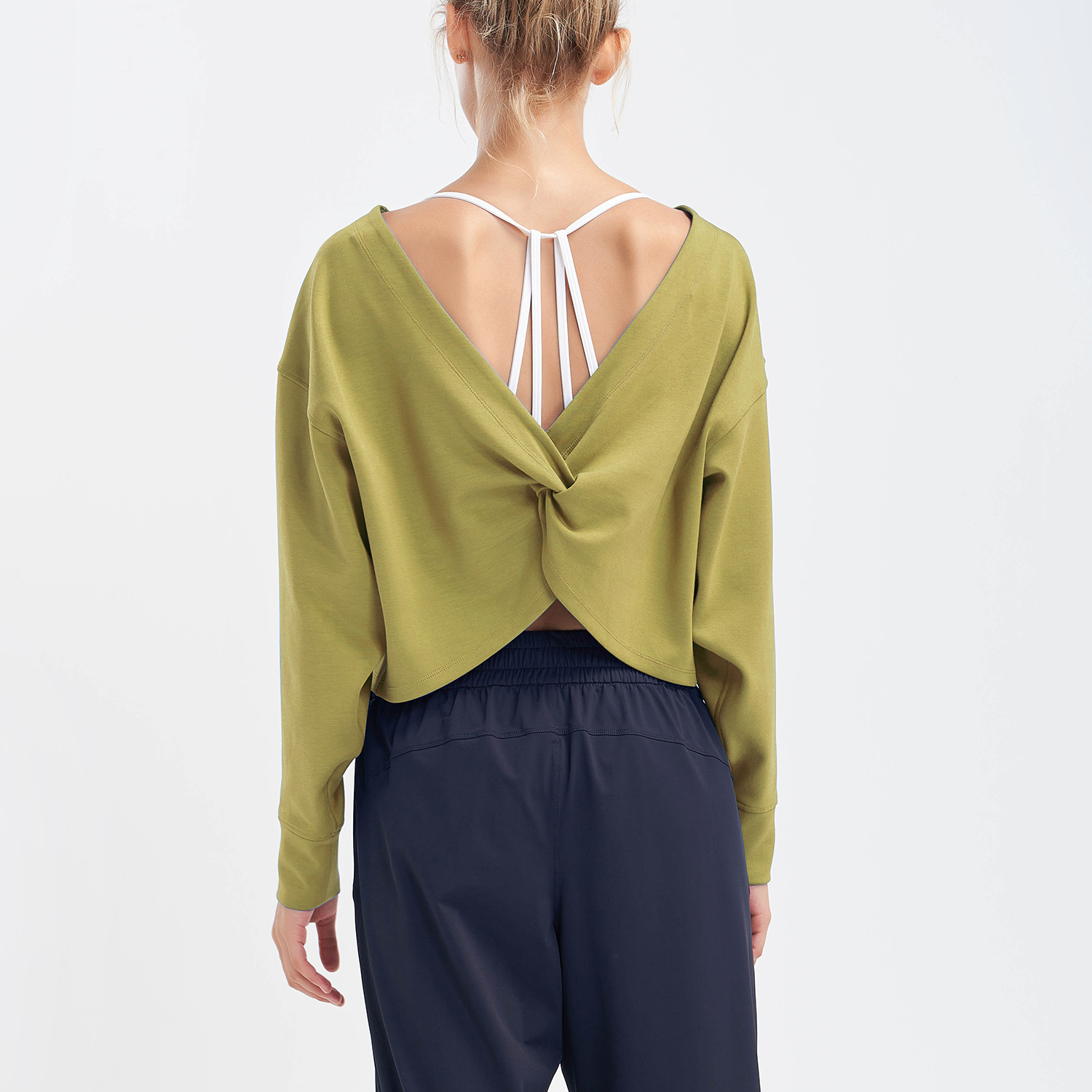 Lulu Sun Protection Clothing Sports Tops Women's Two-way Wear Navel-baring Long-sleeved Nude Sports Shawl Yoga Clothing Jacket