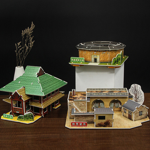 3D building three-dimensional puzzles for children early education handmade DIY toy stalls wholesale educational toys kindergarten gifts