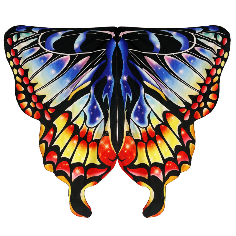 Capas de Halloween mariposas capas dramáticas de danza de punto de color impresión digital capas de color gradiente