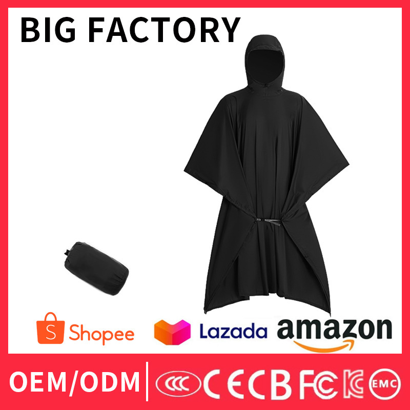 Three-In-One Outdoor Poncho, Ultra-Light Hiking Raincoat, Travel Mountaineering Raincoat, Multi-Functional Cloak, Hot Sale in Foreign Trade