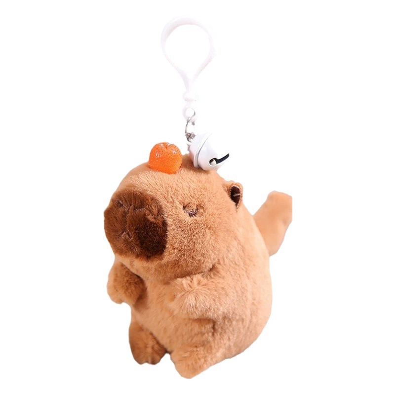 Плюшевая игрушка-брелок Lejier Capibala: кролик-капибара с виляющим хвостом и выдуванием пузырей для рюкзака