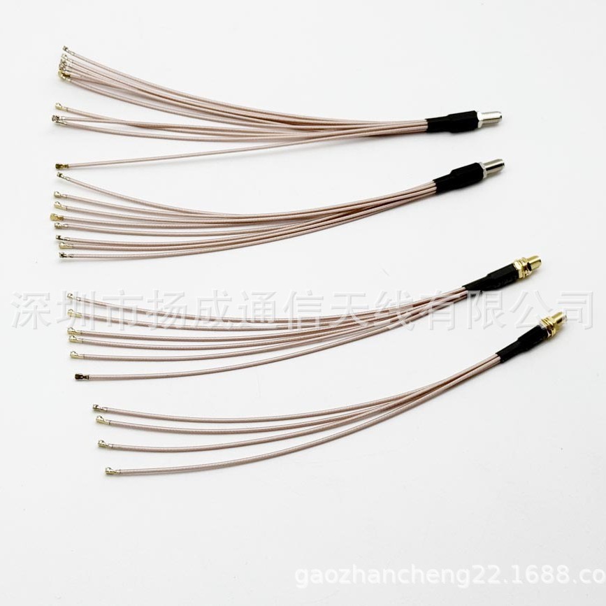 SMA母分2×IPEX 1代一分二跳线WiFi天线延伸电缆RG178延长转接线