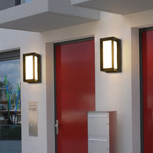 led户外壁灯简约现代防水ABS过道入户花园阳台露台室外墙庭院灯
