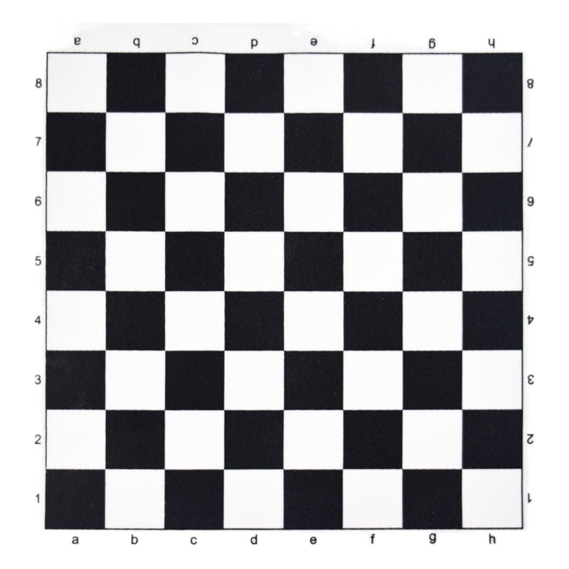 International Chess Board Soft Velvet Fabric Pu Leather Chess Green and White Grid Black and White Grid Portable Rollable Pvc