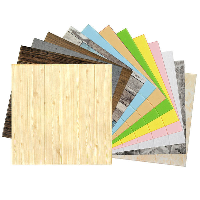 3d stereo wood grain wall stickers livin...