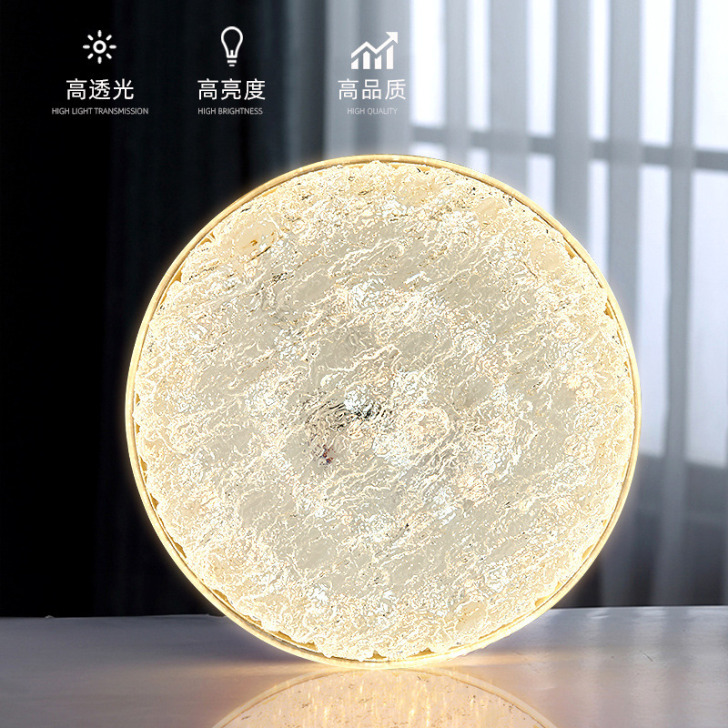 全銅極簡吸頂燈意式輕奢後現代簡約北歐主臥室圓形書房網紅吸頂燈