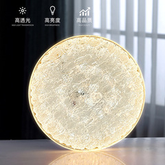 全銅極簡吸頂燈意式輕奢後現代簡約北歐主臥室圓形書房網紅吸頂燈