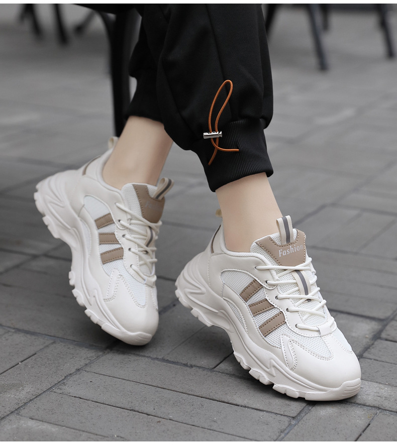 Scarpe da tennis da donna Scarpe da passeggio Scarpe in pelle Scarpe da ginnastica Scarpe da ginnastica sintetiche in mesh facili da pulire_voghion.com