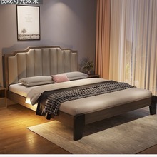 木质床现代简约单人1.5主卧床双人1.8x2米经济型软包床1.2m单人床