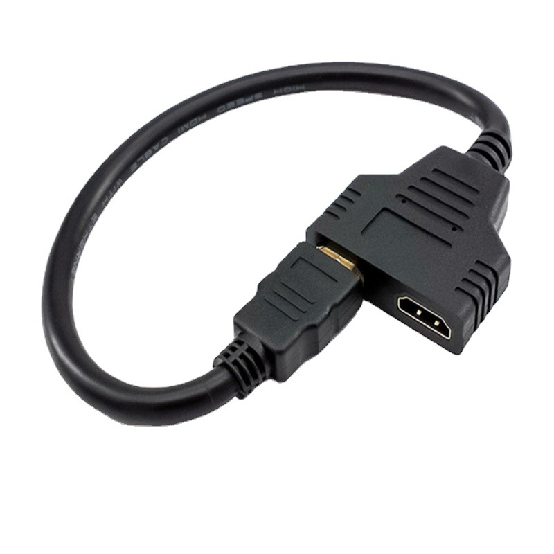 HD HDMI uno-en-dos cable adaptador HDMI uno-en-dos-hacia fuera distribuidor divisor de frecuencia macho a hembra convertidor