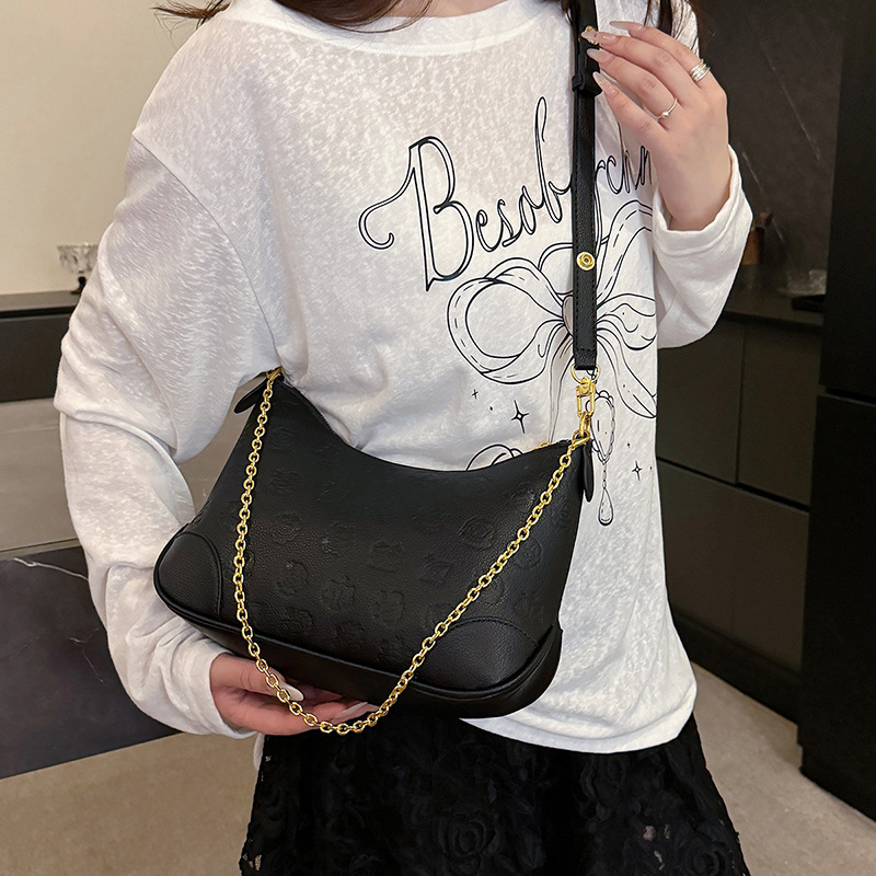 Bolso de cadena de textura transfronteriza 2025 verano nuevo bolso femenino bolso de hombro de doce constelaciones bolso de mensajero con estampado de lichi