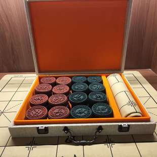 Natural Incense Beads Chinese Chess Large Size with Chessboard Kidsren's High-End Solid Wood Chess Pieces Portable Foldableing Chess Country